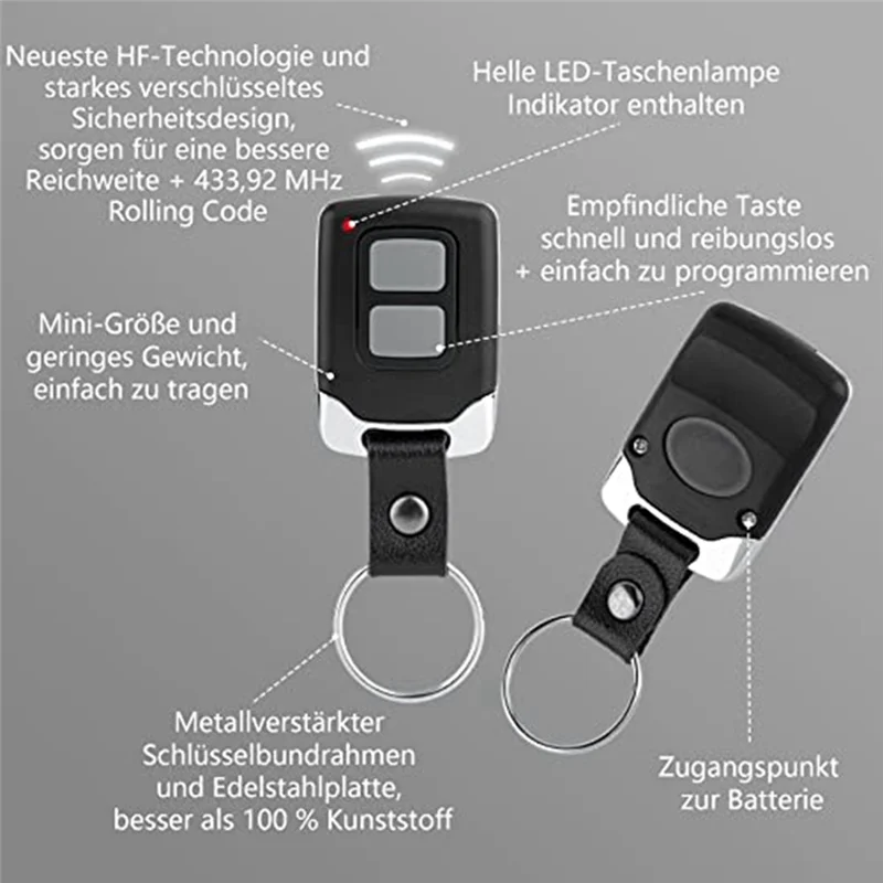 

Garage Door Opener Remote Control Compatible With FAAFIX Handheld Transmitter 433Mhz