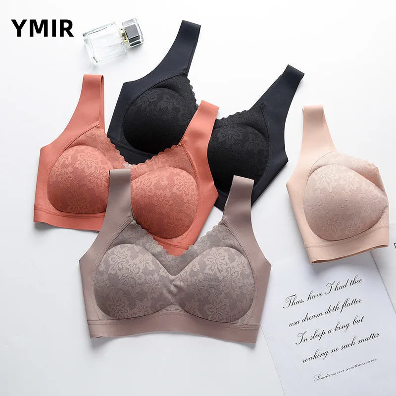 

Women's Bra Latex Seamless Underwear Women Wire Free Sleep Vest Type Small Chest Sexy Gather Sports Bras Brasieres Para Mujer