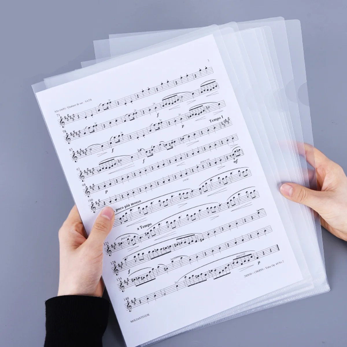 

20Pcs Transparent Plastic Document Folder Thick File Folder for A4 Paper Clear Office School Document Organizer