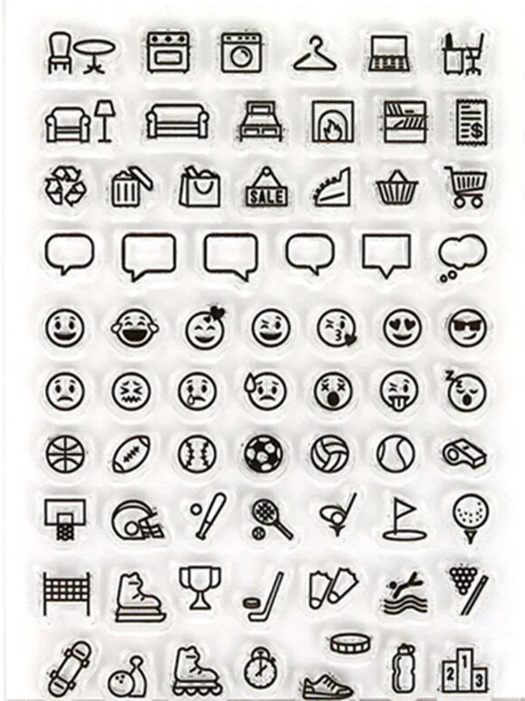 2024 New Mood icon stamp Clear Stamps for Scrapbooking Transparent Silicone Rubber DIY Photo Album Decor