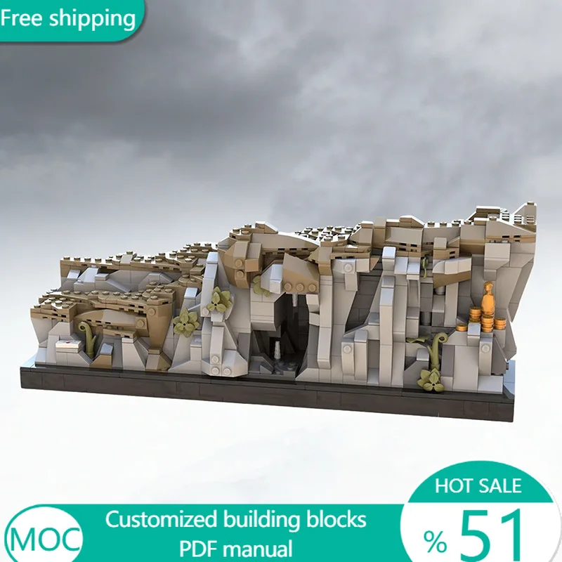 

850 деталей: Конструктор MOC «Звездные войны: Битва на утёсах» – Популярный модульный набор для сборки, развивающий творческий дизайн, обучающая игрушка-конструктор, подарок