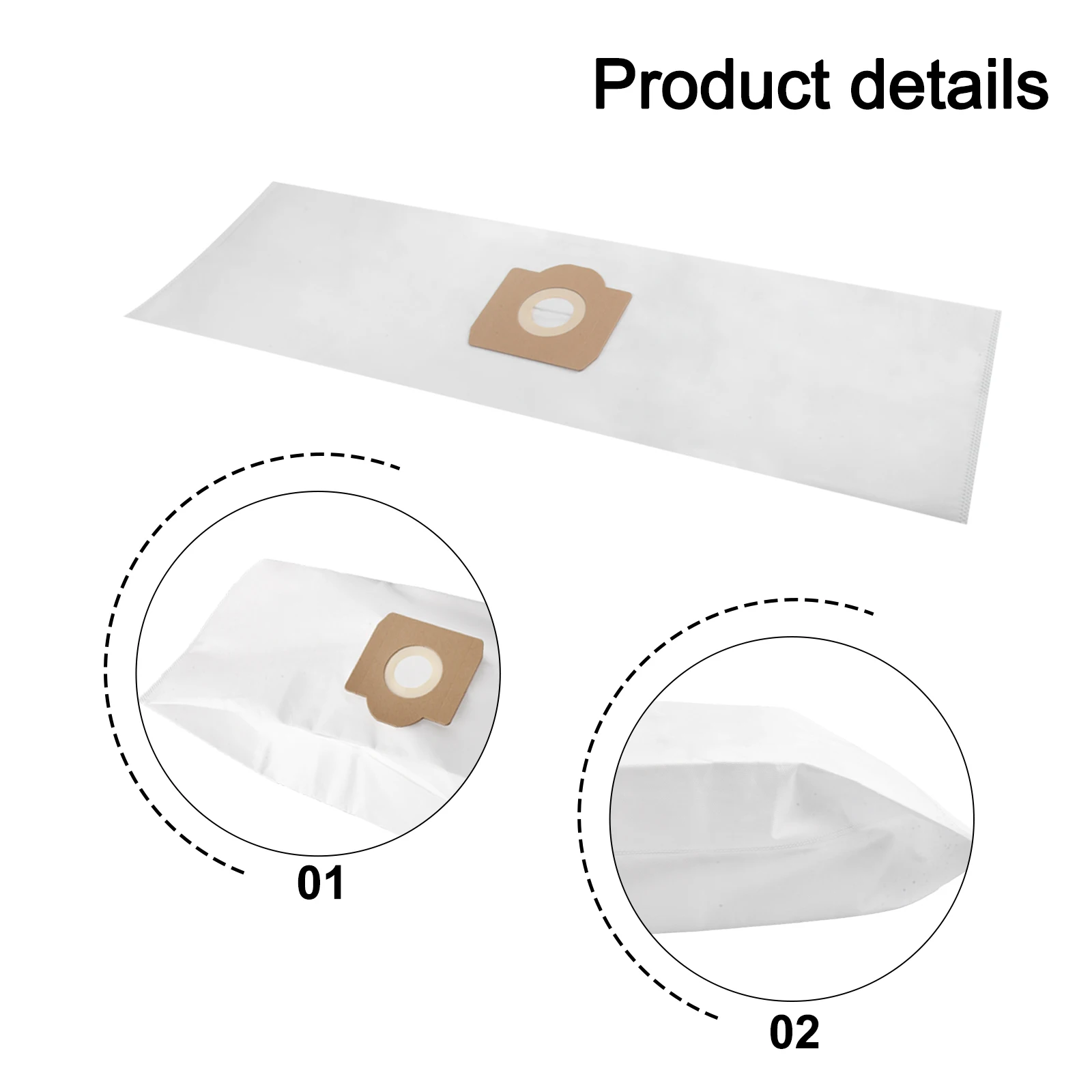 

For Karcher WD3 Large Vacuum Bag Long-Term Use 820*220mm Large Vacuum Dust Bag Filter 40 More Capacity Lightweight Structure
