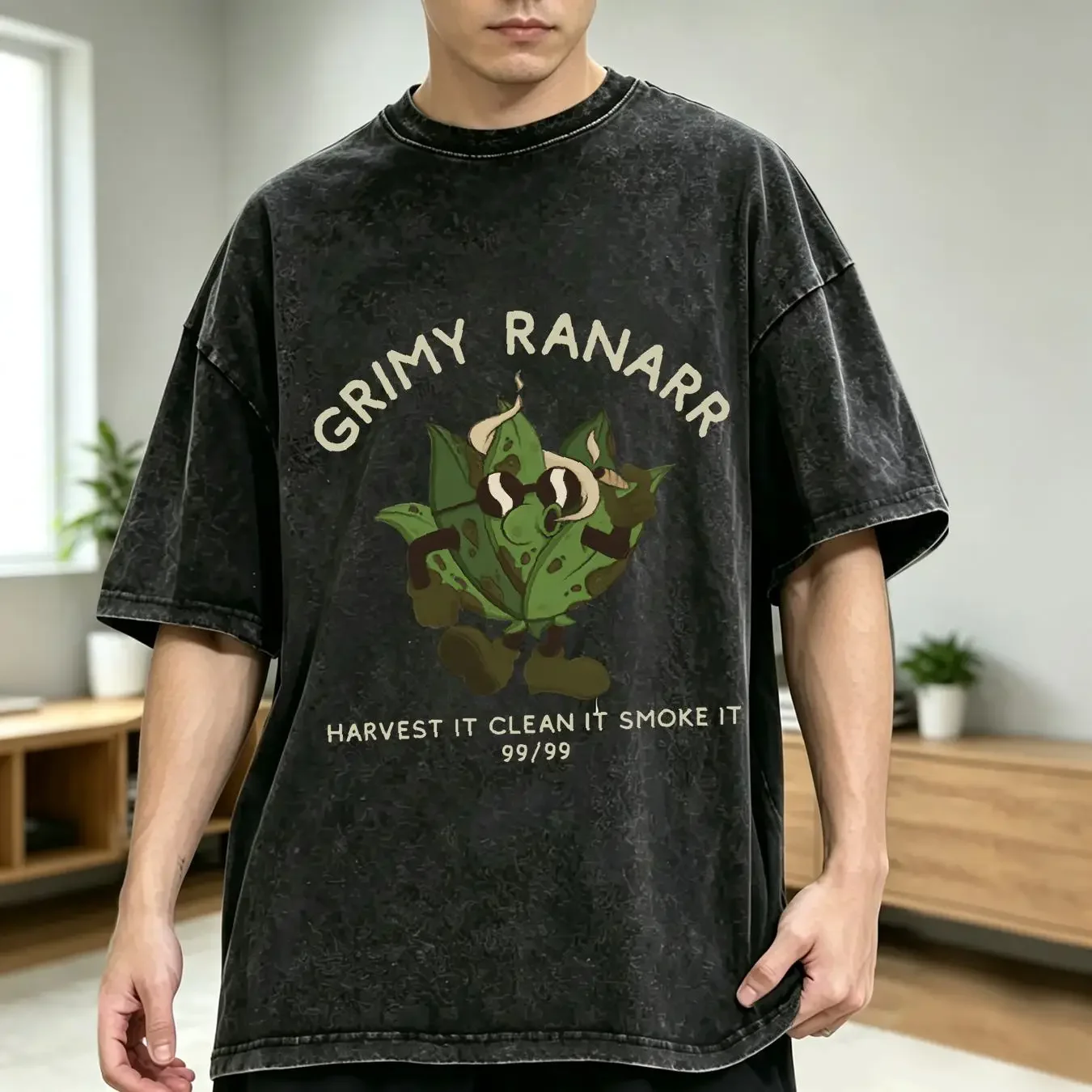 washed T Shirt Grimy Ranarr Classic Osrs Top Gaming Fashion Man Woman for Him long or short sleeves vintage Washed Casual