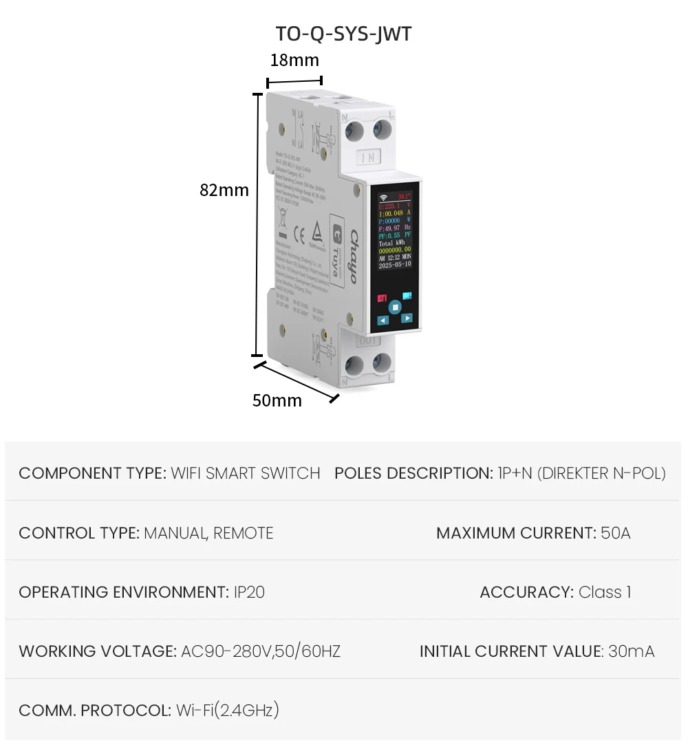 Smart Life circuit breaker remote switching