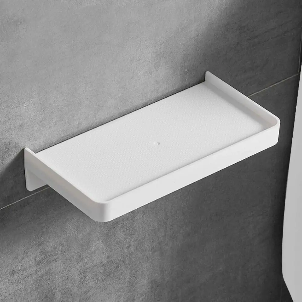 

Mobile Phone Rack Wall Mounted Bathroom Shelf Multifunction Punch-Free Phone Storage Rack Tray Plastic Shower Basket Bathroom