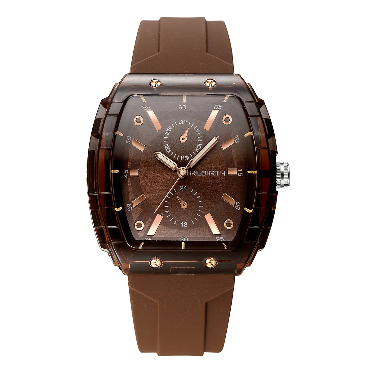Macaron-Colored Barrel-Shaped Women's Watch