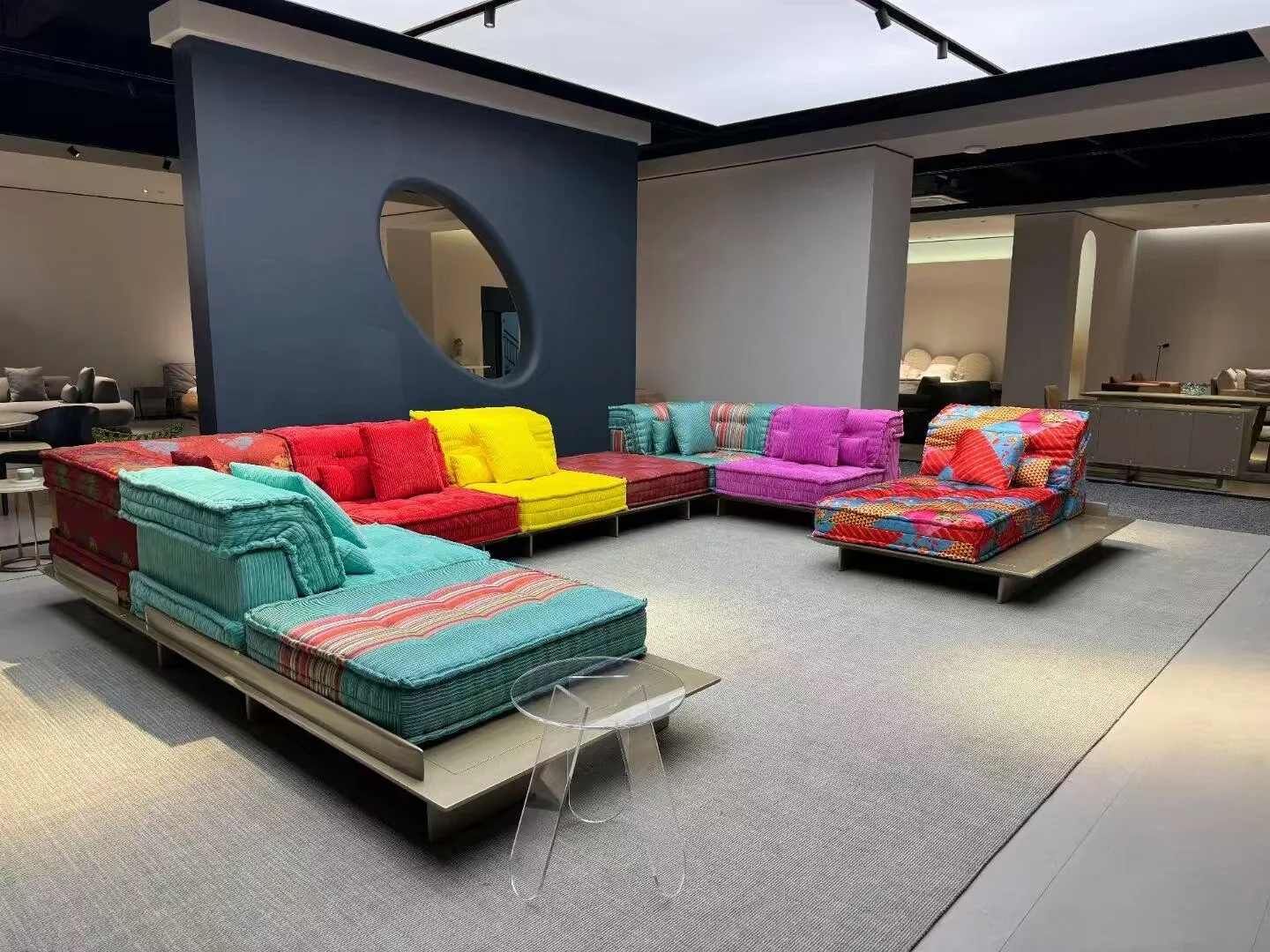 Modern Luxury Mahjong Sofa Set for Living Room Hot Sale Fully Customized Modular Sectional Couch