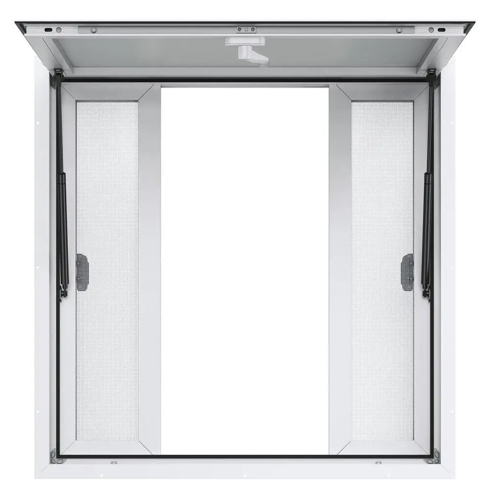 

Concession Window 36 for X3 6", Aluminum Alloy for Truck Service Window with 4 Horizontal Sliding Windows & Awning Door & Drag