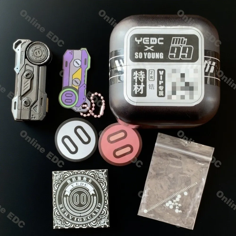 Gebrauchte EDC-Spielzeuge YEDC Zirkonium MT99 VIP Limited Edition Fidget Slider Stressabbau-Spielzeug Büro-Schreibtischzubehör Push Slider