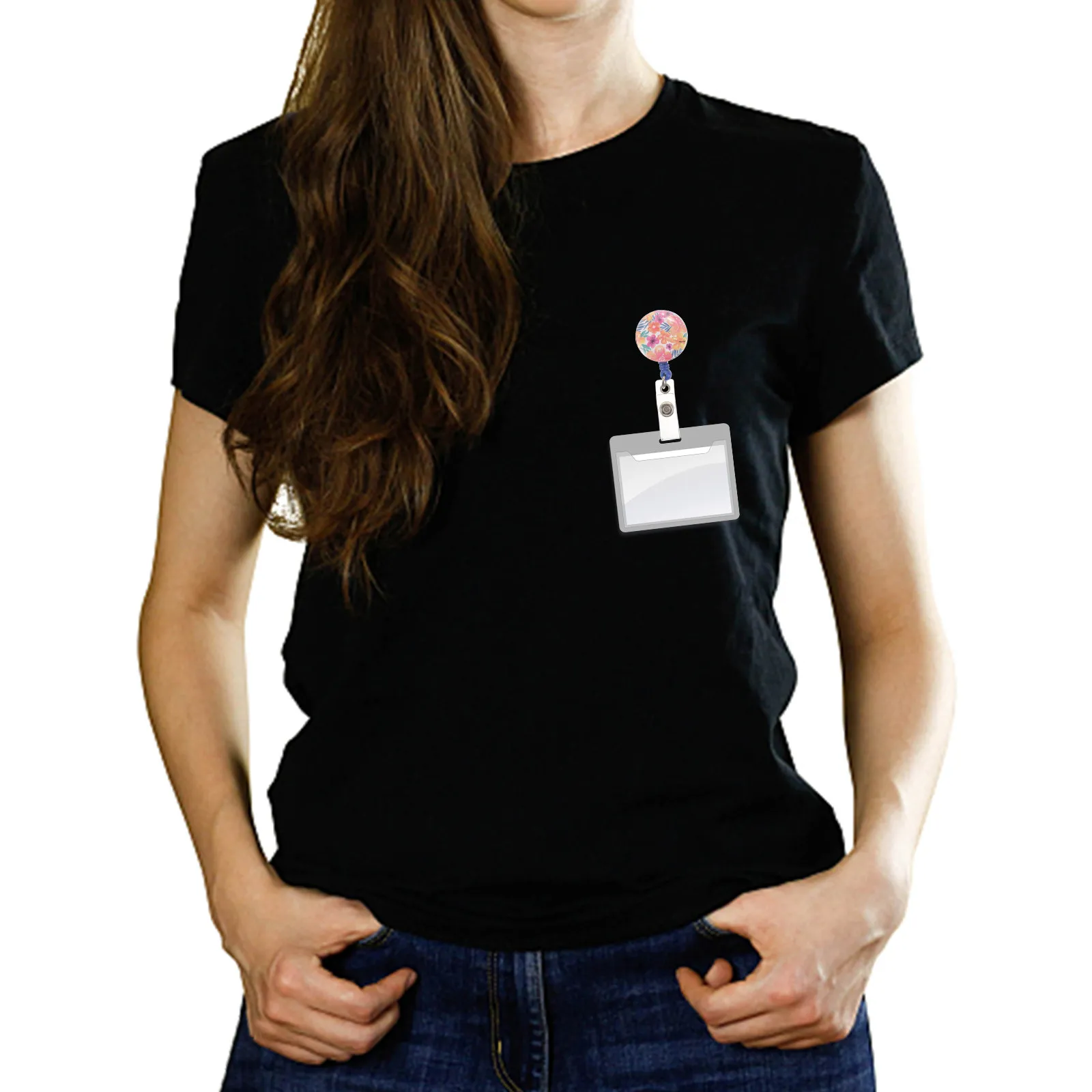 

2 шт. Держатели для бейджей с выдвижным зажимом, легкие портативные держатели для ID-карт для медсестер, учителей, студентов, удобные держатели для бейджей на шнурке