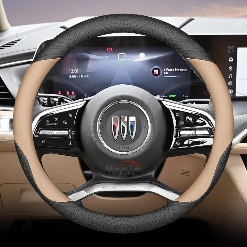 

Leather Car Steering Wheel Cover for Buick Enclave Envision Lacrosse Encore GX Avenir ST Sport Regal Sportback TourX GS AWD