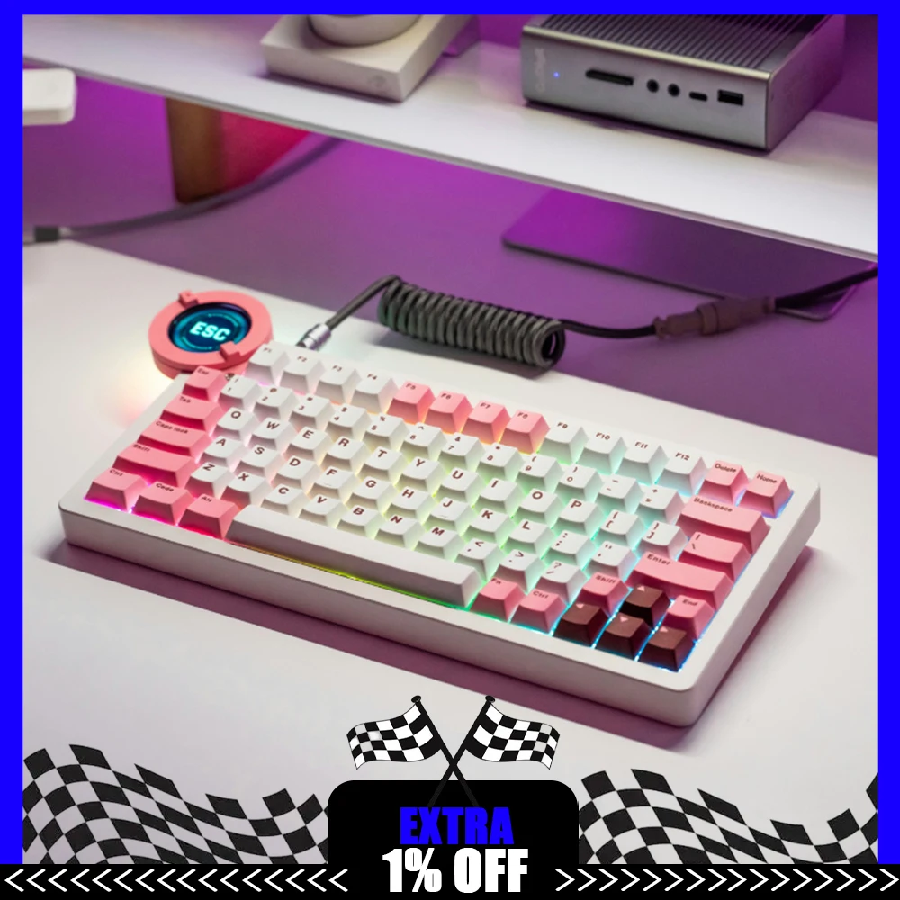 

Angry Miao Dry Studio Battleye 74.5 RT Magnetic Switch Keyboard Wired Mechanical Keyboard 0.01mmRT 8000Hz Gaming Keyboards