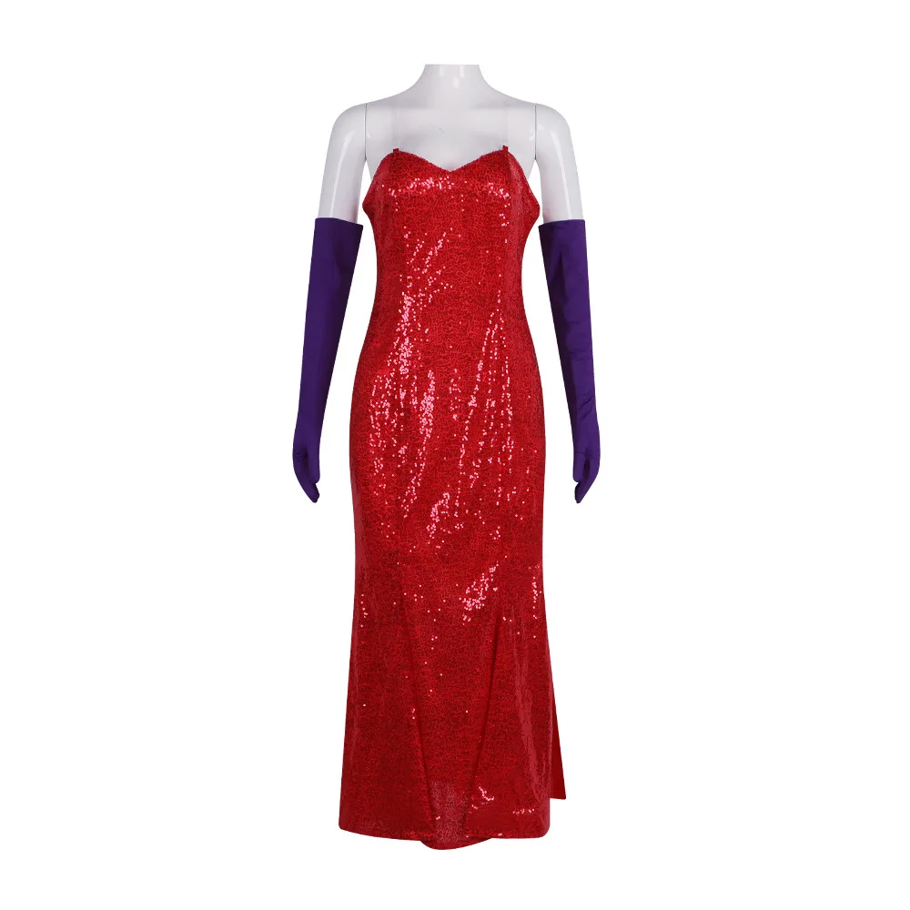 

Who Framed Roger Rabbit Cosplay Costume Jessica Red Skirt Party Dress Stage Performance Halloween Event Chinese Manufacturer