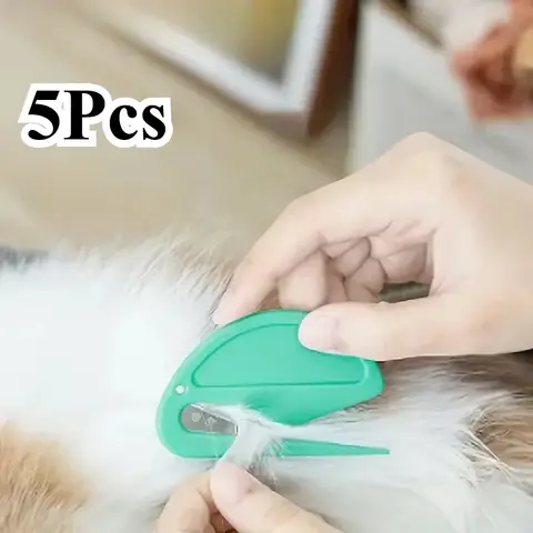 5Pcs 고양이 개 손질 도구 매듭 빗 고양이를위한 애완 동물 매듭 빗 새끼 고양이 개 강아지 애완 동물 제모 도구