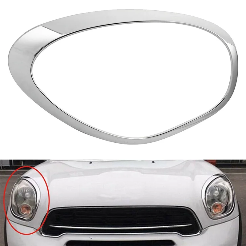 Premium Front Headlight Trim Ring Bezel Decor Fit For Mini Cooper R60 Countryman 2016 2015 2014 2013 2012 2011