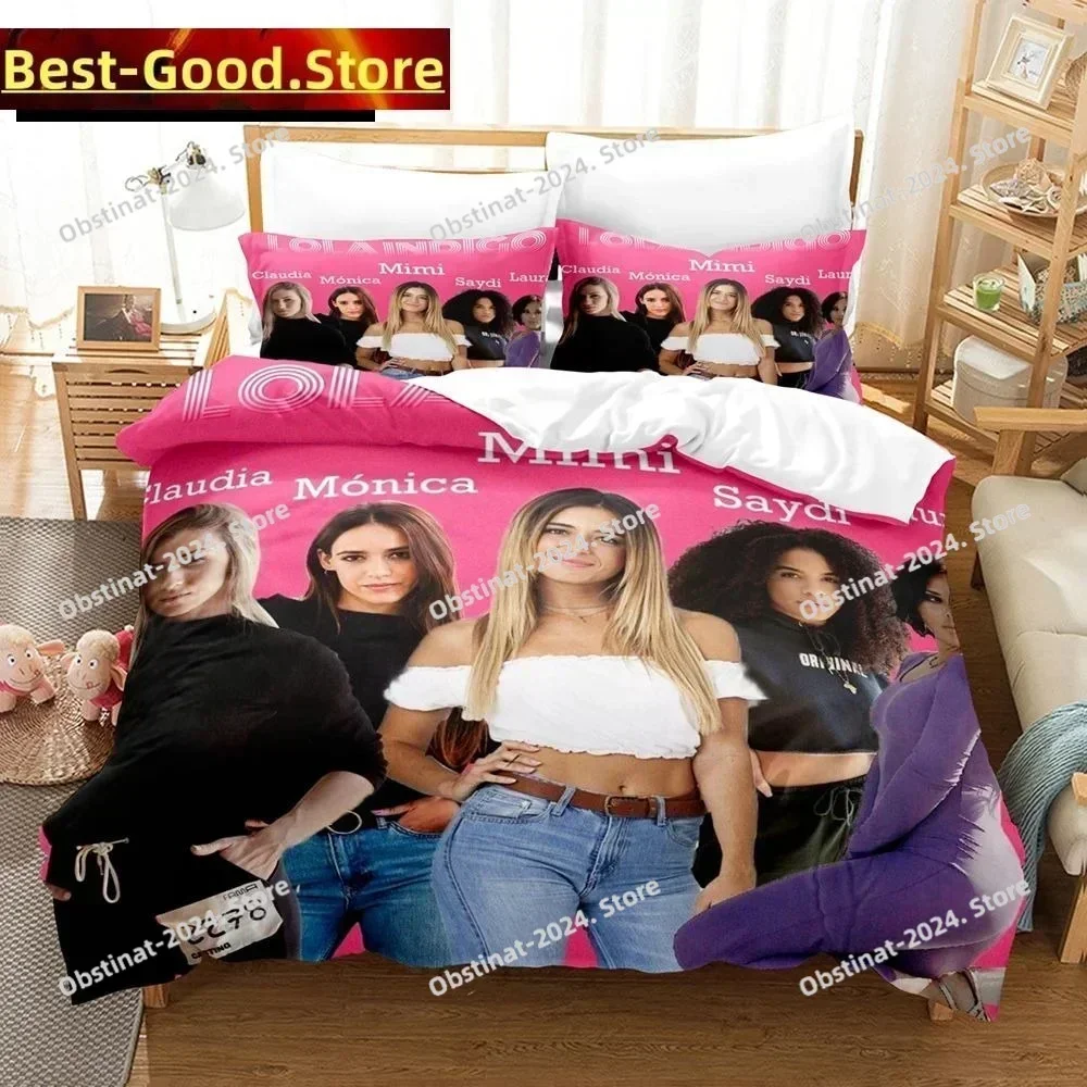 3D Singer L-Lola Fashion Índigo Bedding Set Printed single Comforter Quilt Duvet Cover Pillow Case 3 Pieces Sets Kids Adult Size