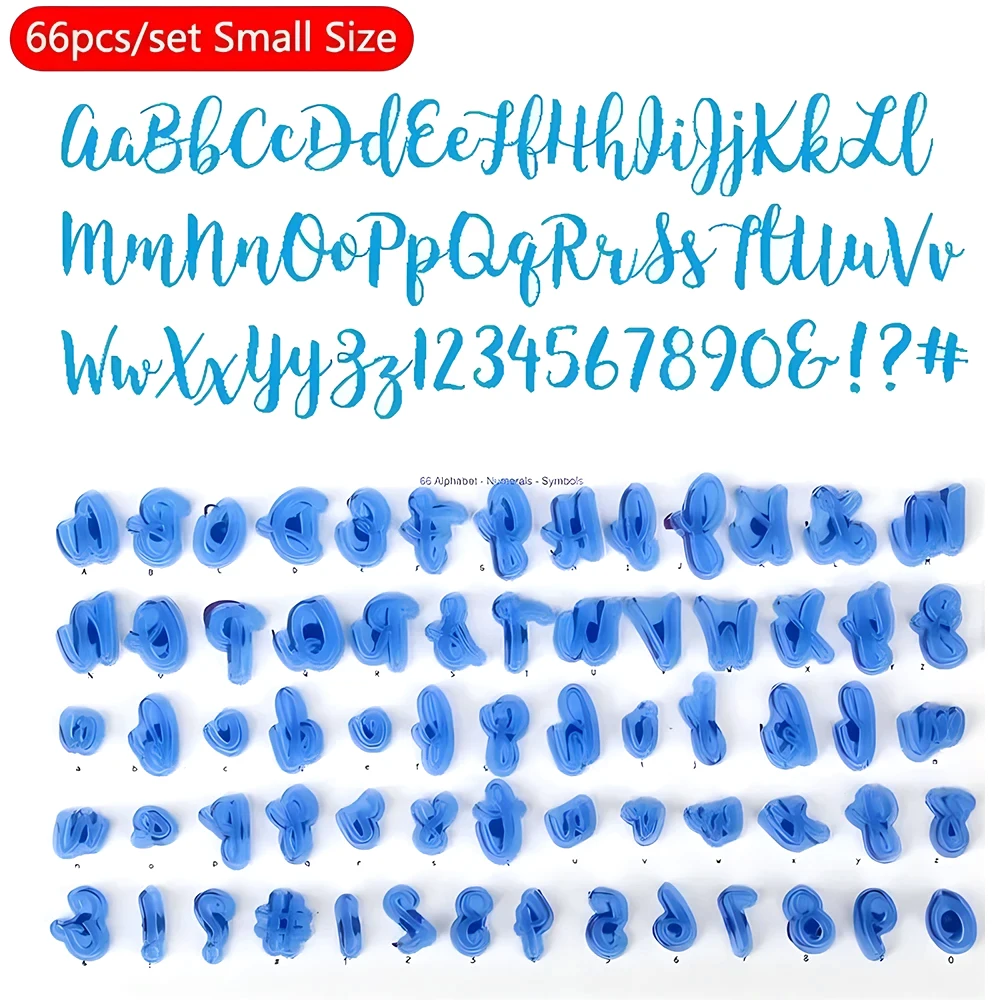 Alphabet Number Cake Stamp Uppercase and Lowercase Cookie Sugar Fondant Baking Mold Cake Decoration Tools Bagged