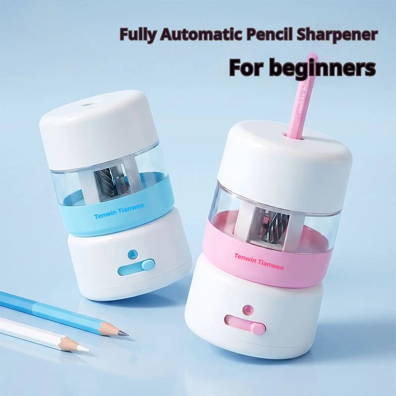 Tenwin Fully Automatic Electric Pencil Sharpener, Auto Pencil Cutter for Kindergarten & Primary Kids, Back‑to‑School Essential S