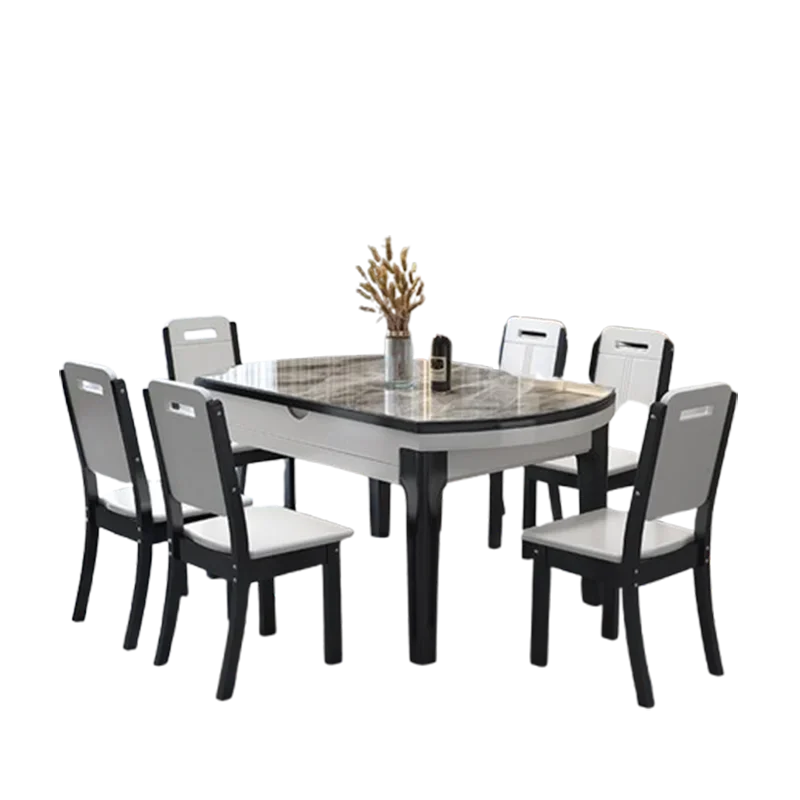 طاولة طعام مستطيلة حديثة للحفلات غير قابلة للانزلاق طاولة طعام صغيرة للمطاعم أثاث المطبخ الحجري Mesas De Comedor #6