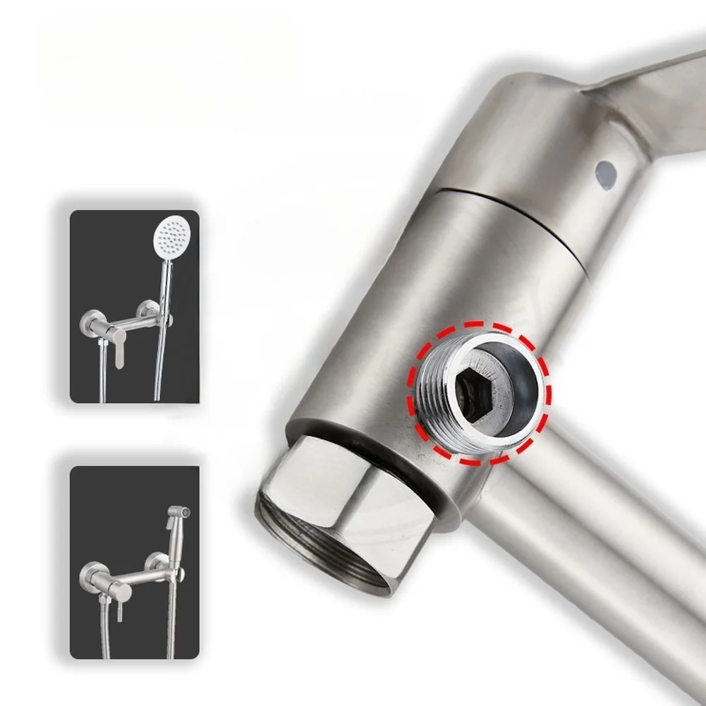 Wall Mounted Stainless Steel Shower Faucet Set with High Pressure Spray Wand and Precision Temperature Control Mechanism