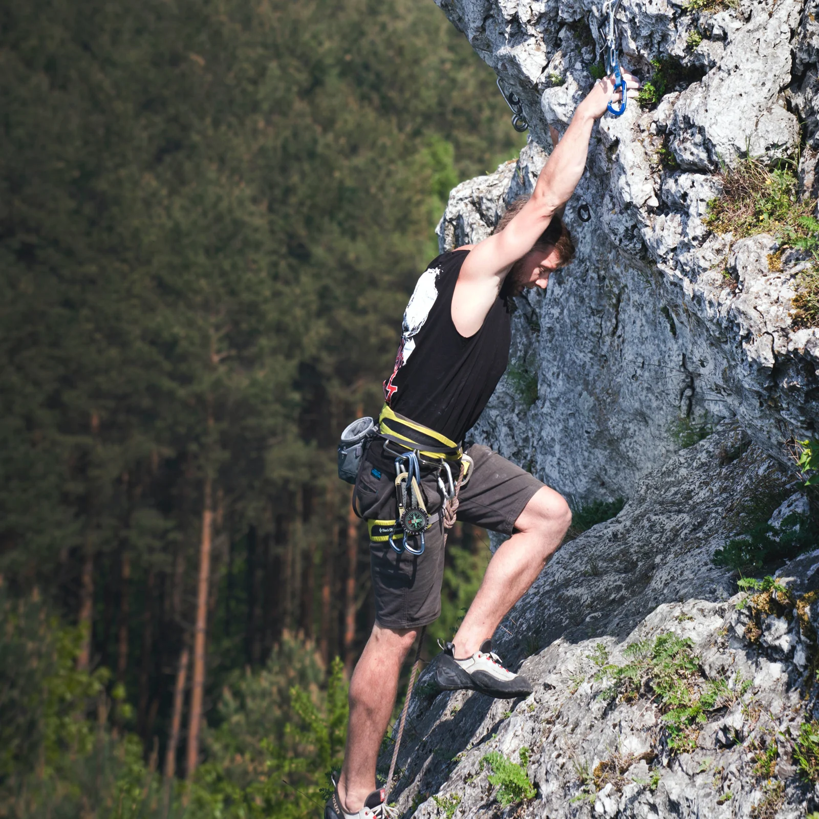 

2pcs Zinc Alloy Compass Carabiner Keychain Outdoor For Hiking Camping Climbing Waterproof Pocket Safety Gear