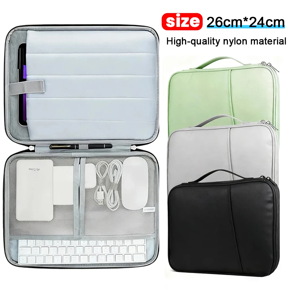 

13 Inch Laptop Bag for Xiaomi ASUS Front Pocket Can Hold Power Mouse Large Space Lightweight Nylon Waterproof Laptop Handbag