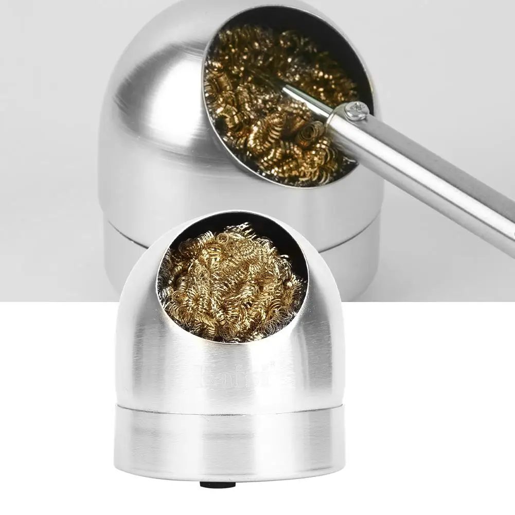 납땜 인두 팁 클리너 볼 드라이 클리닝 스탠드 간편한 사용을 위한 홀더 베이스가 있는 주석 흡입 장치