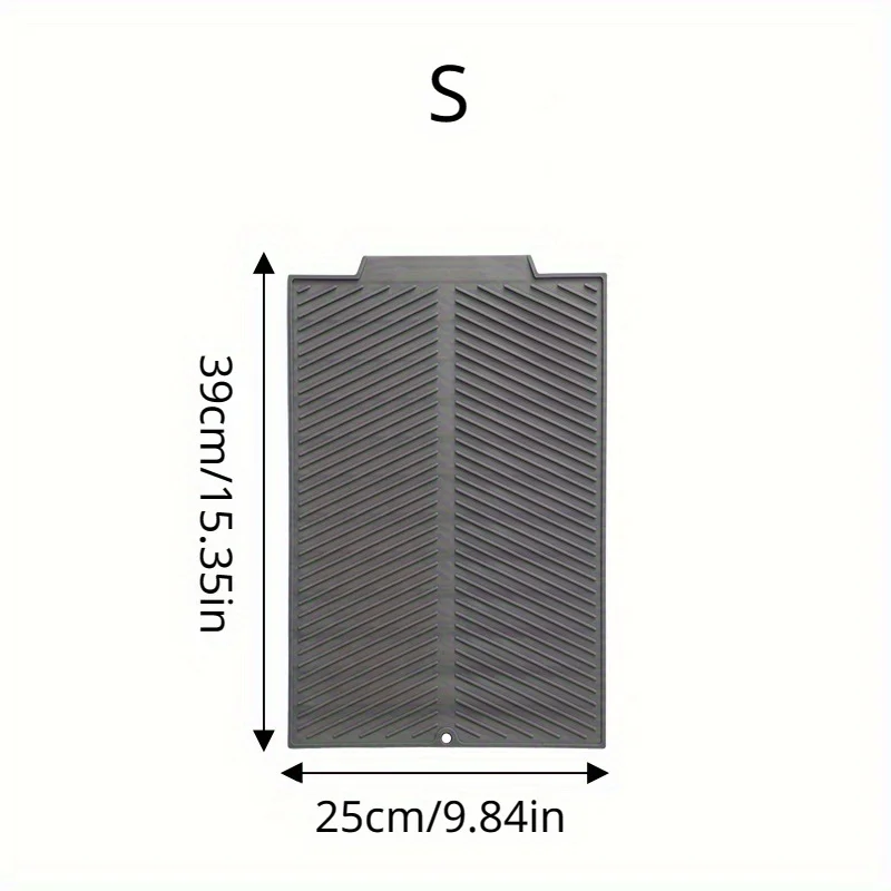 Silicone Draining Mat, Dish Drying Pad, Folding Draining Mat, Large Drain Pad, Drainer Mat, Heat Resistant Pot Mat