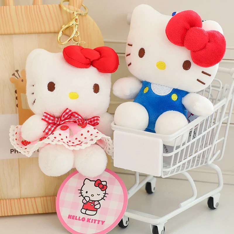 Sanrio Hello Kitty Pluche Meisje Sleutelhanger Hanger Kuromi Cinnamoroll Kids Hello Kitty Knuffels Meisje Sleutelhanger Rugzak Geschenken