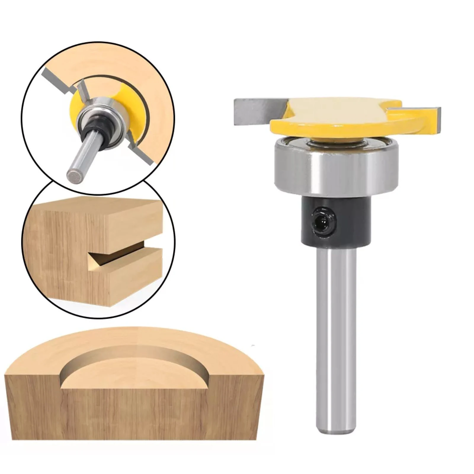 1Pc Cemented Carbide Router Bit 6mm 1/4