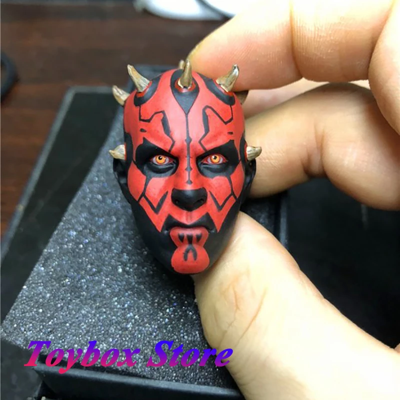 

1/6 Scale Darth Maul Delicate Head Sculpt Fiction Movie Leader of Mandalorian Carving Model Toys For 12" Male Figure Body