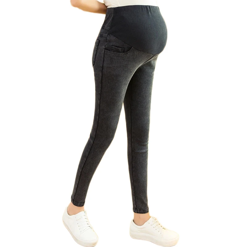 Maternity Jean Pregnant Pants Pregnancy Denim Trousers Skinny Black Full Length Women Pregnant Wear