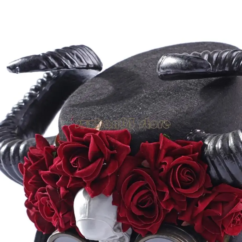 367C القوطية الرامي أفضل قبعة هالوين Steampunk أفضل قبعة الرجال مع نظارات مثلي الجنس الجاز قبعة #3