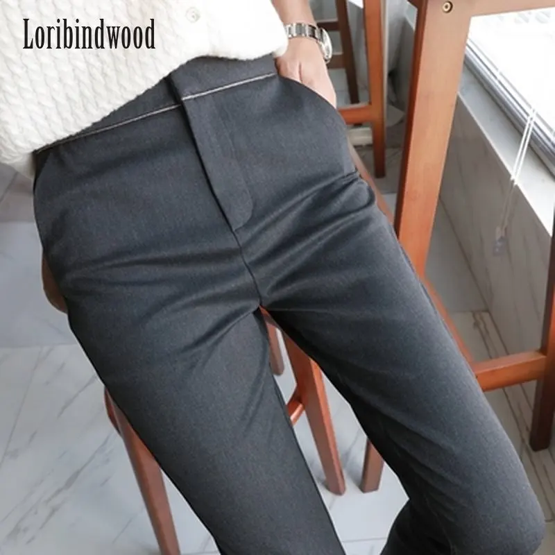 2023 Professional Office High Waist Loose Slim Suit Pants Women Black Casual Pants Straight Cigarette Pants Carrot Pants