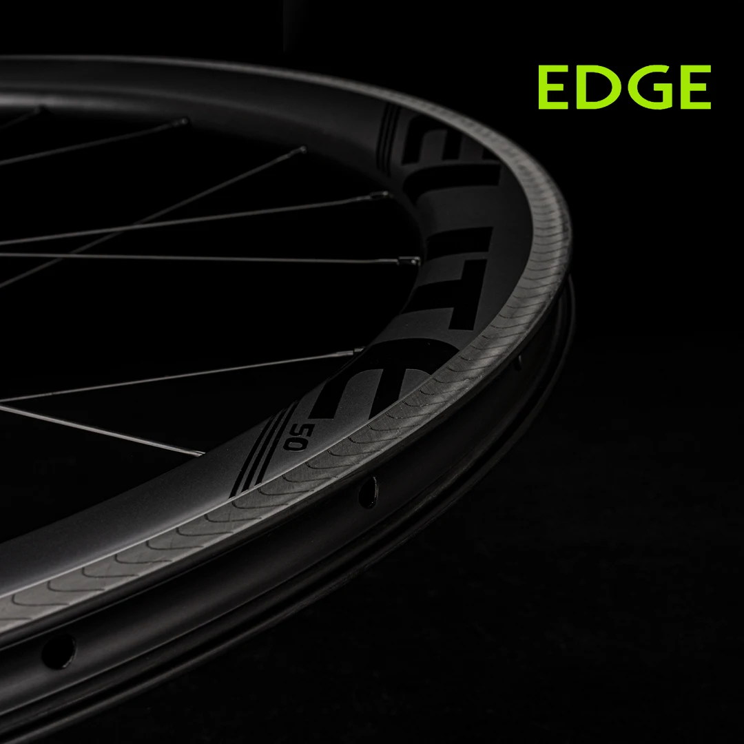 ELITEWHEELS EDGE 40mm 50mm  Ultralight Carbon Fiber Wheelset 1291g Road Rim Brake Wheelset Ratchet System36T  Wing 20 Spoke