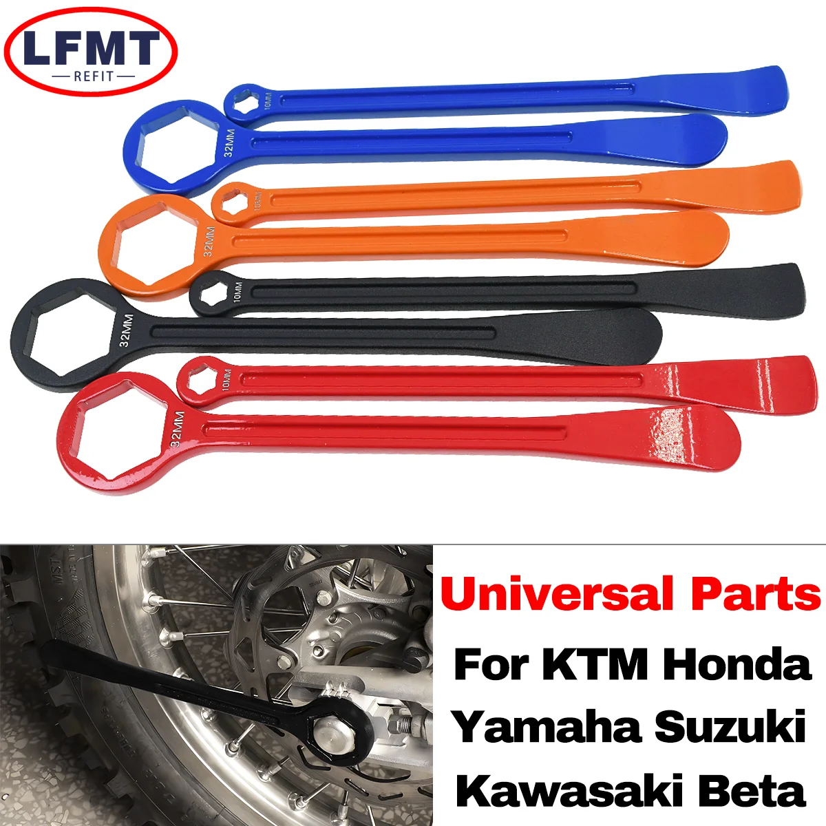 For KTM Husqvarna Honda Suzuki Kawasaki Yamaha Beta Universal Parts Motocross CNC Tire Tool Lever Spoon Axle Wrench Tire Change