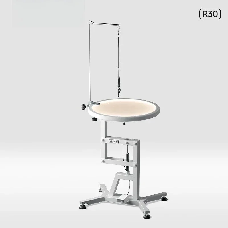 Pet luminous beauty table pet store cat and dog folding air pressure lifting beauty table round table shearing and trimming