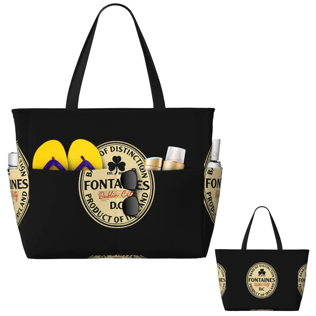 

Пляжная большая сумка Fontaines DC, спортивная сумка для занятий йогой, большая сумка-тоут, женская дорожная сумка, сумка для фитнеса