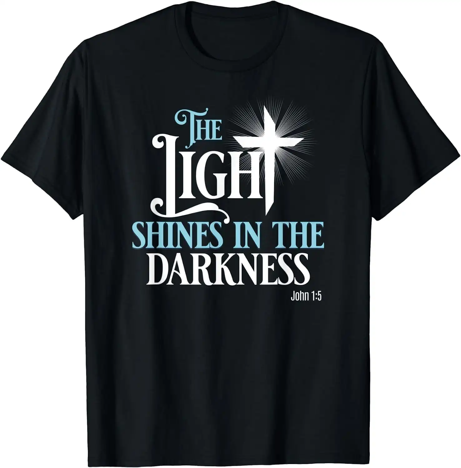 God Bible Verse Faith for Religious Women Religious Men T-Shirt Black 2X-Large