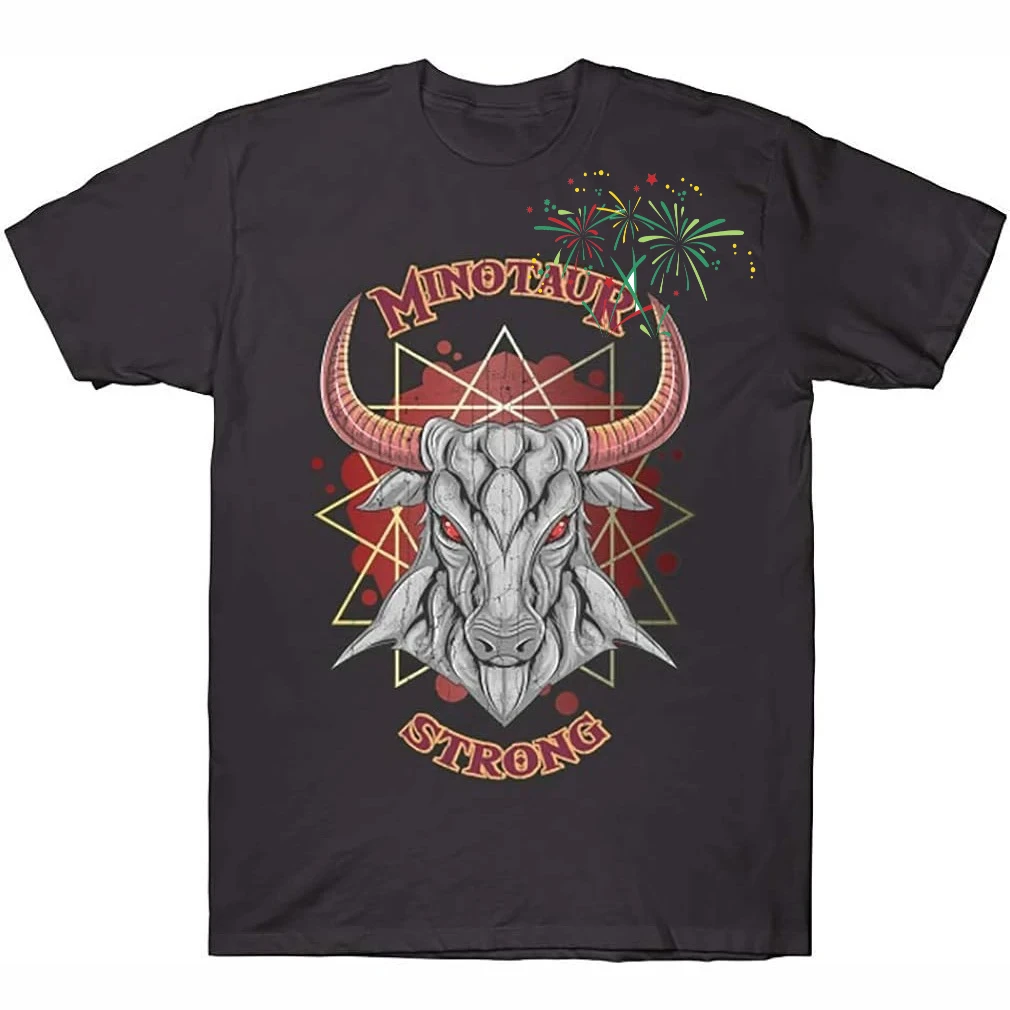 Vintage Minotaur Strong Tabletop Roleplaying Games T-Shirt 100% Cotton O-Neck Summer Short Sleeve Casual Mens T-shirt Size S-3XL