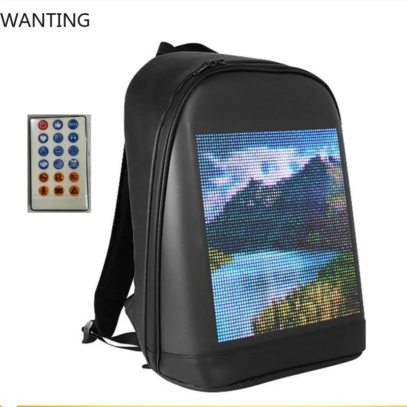 

Remote Control The Signals Turn Function For Bycicle Smart Led Mesh Pix Backpack LED Display Advertising Light Outdoor Climb Bag