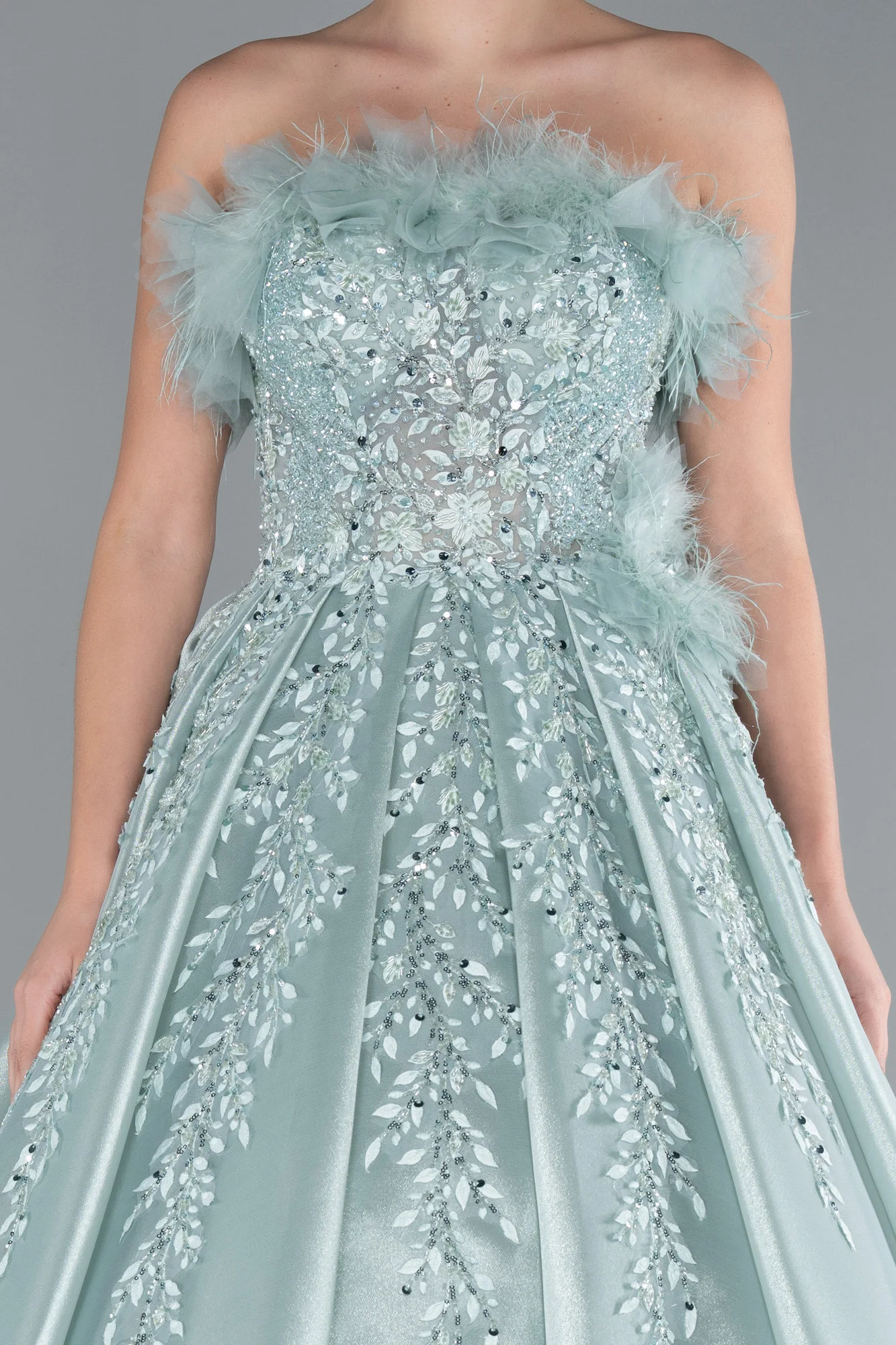 Vestido FORU, vestidos De noche elegantes, tafetán hasta el suelo, tirantes finos, fiesta De graduación, plumas, bata De Soirée personalizada