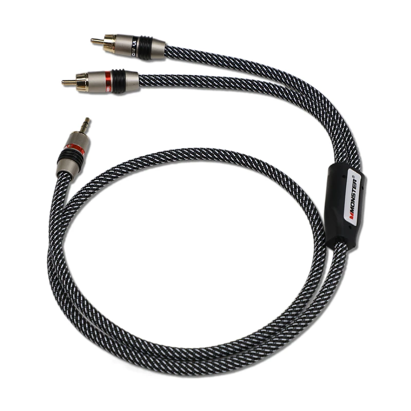 5NOFC 3.5mm to 2RCA HIFI audio cable