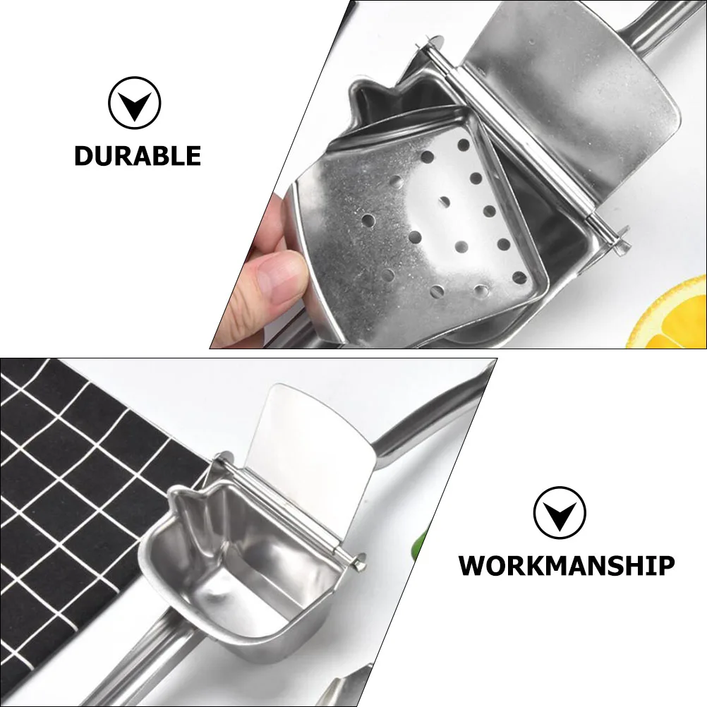 

1pc Manual Lemon Ergonomic Fruit Squeezer Lightweight Portable Juicer For Oranges Silver Handheld Squeezer For Home Bakery