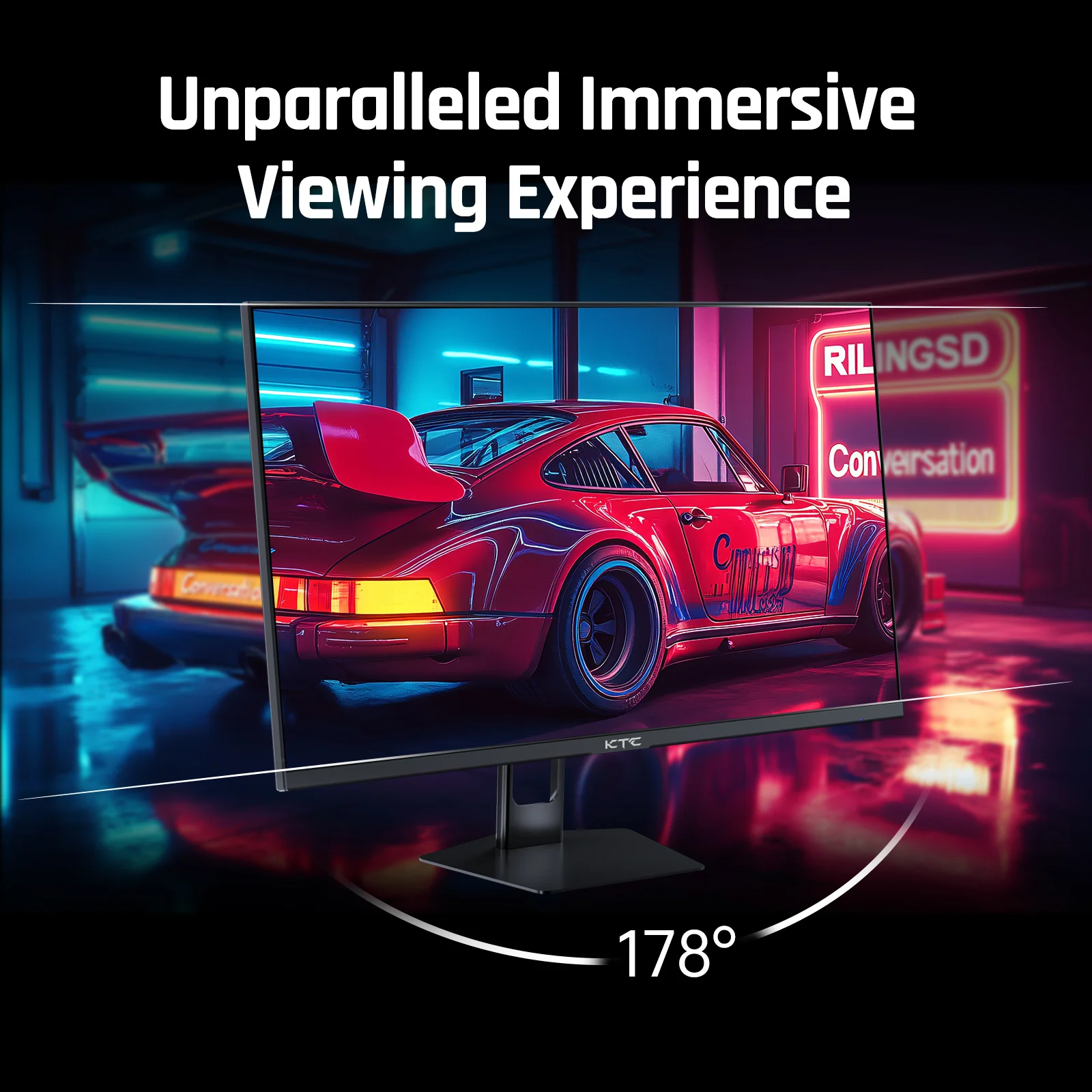Monitor para juegos KTC de 27 pulgadas VA 280 Hz, respuesta de 1 ms, 350 nits, 126% sRGB, sincronización adaptable