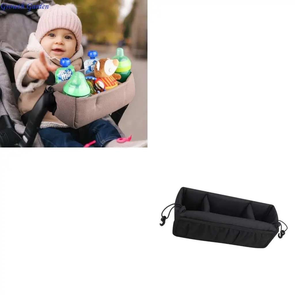 

Toddler Strollers Hanging Organiser Bag Multiple Pocket Large Storage Space Easy Setsup Design for Most Pushchair E65D
