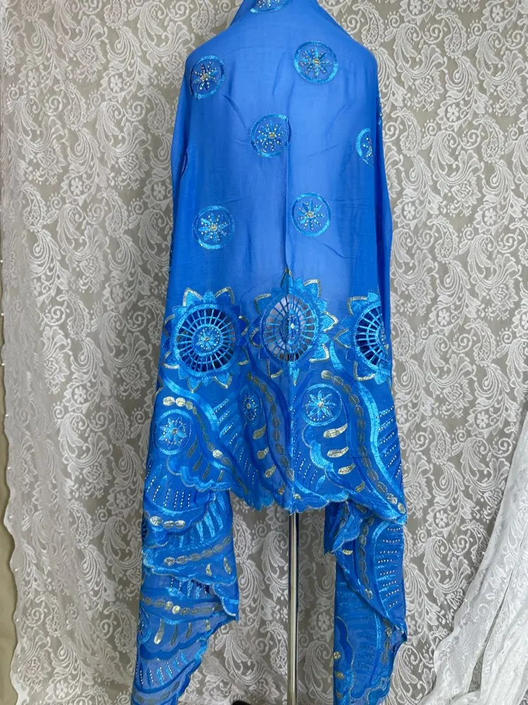 2026 Neuer Afrikanischer Islamischer Damen-Schal Modischer Pashmina-Turban Gebetstuch 100% Baumwolle Bestickter Schal Muslimischer Party-Hijab für Damen – Detail 6