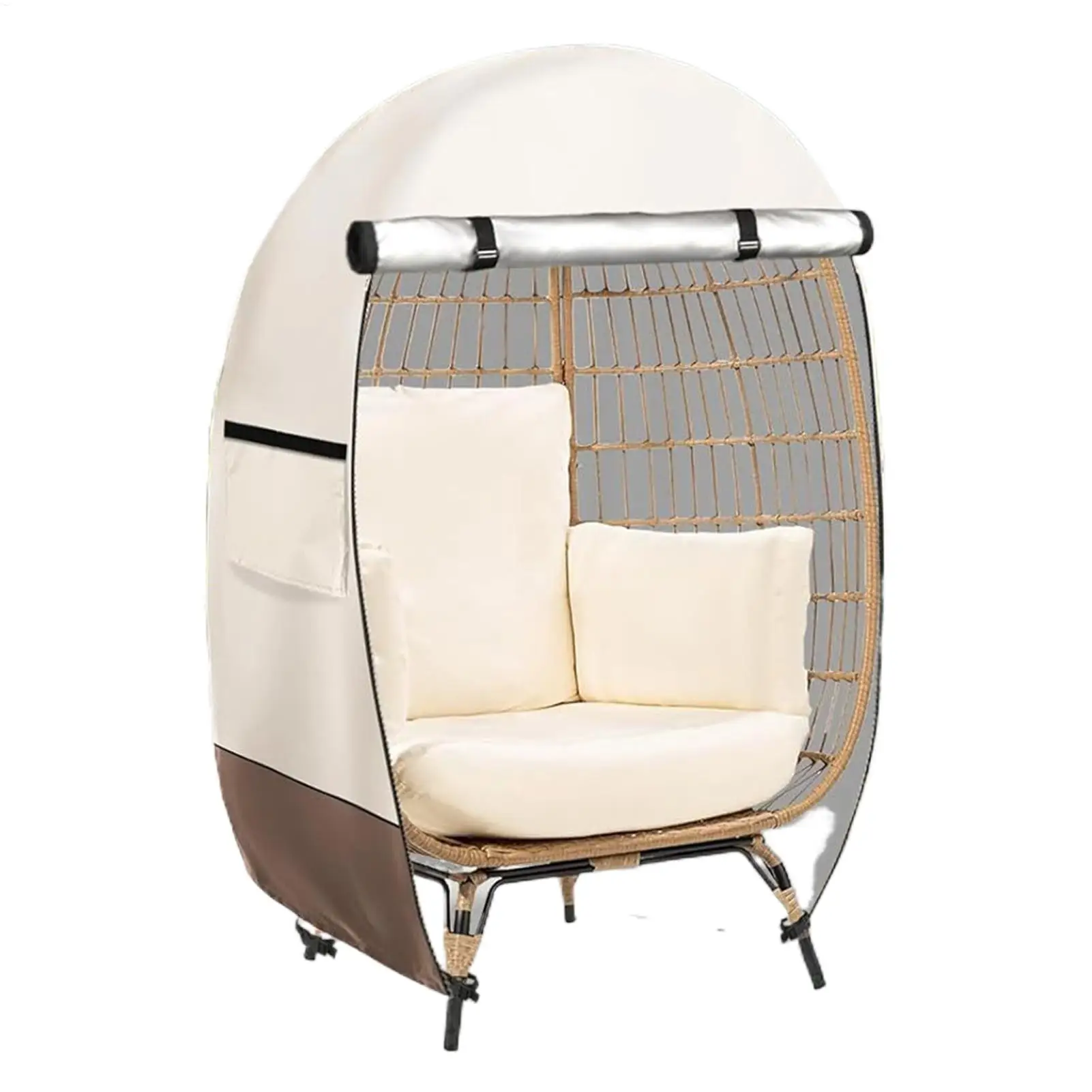 Egg Chair Cover Hanging Egg Chair Cover for Outdoor Furniture Wicker Swing Chair Covers with Zipper