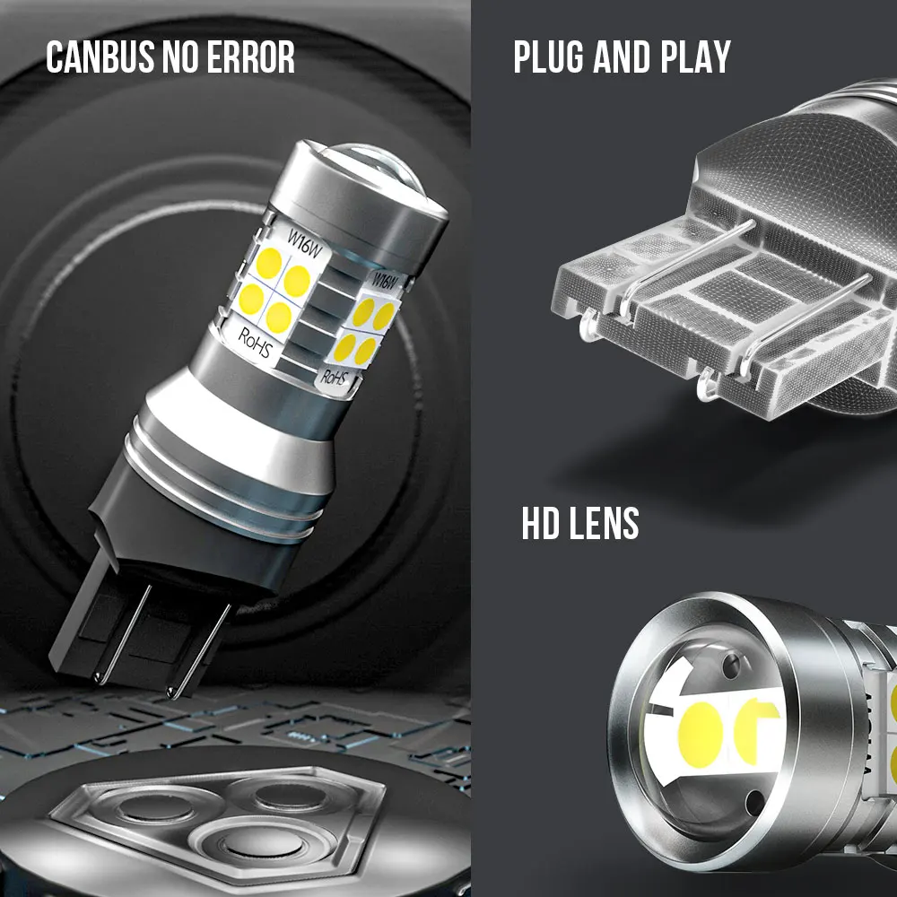 2pcs W21/5W 7443 Canbus LED Daytime Running Light DRL For Opel Adam Astra J Corsa D E Insignia A Karl Meriva B Mokka X Zafira C