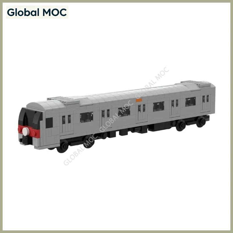 Modern City Electric Train MOC Building Blocks Commuter Rail Vehicle Bricks Kit Transit Model For Railway Enthusiasts Collection